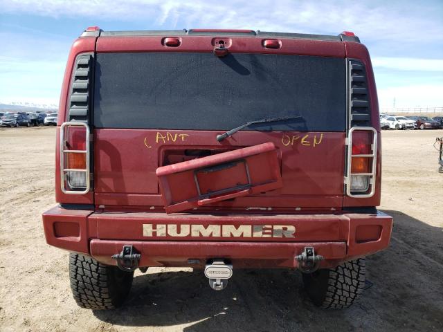 5GRGN23U13H145014 - 2003 HUMMER H2 BURGUNDY photo 6