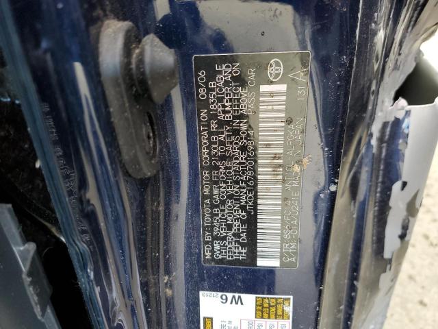 JTKDE167870169814 - 2007 TOYOTA SCION TC ლურჯი ფოტო 12