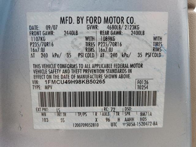 1FMCU49H98KB50265 - 2008 FORD ESCAPE HEV BLUE photo 14