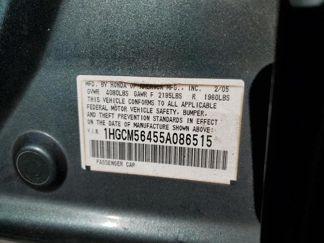 1HGCM56455A086515 - 2005 HONDA ACCORD LX GREEN photo 12