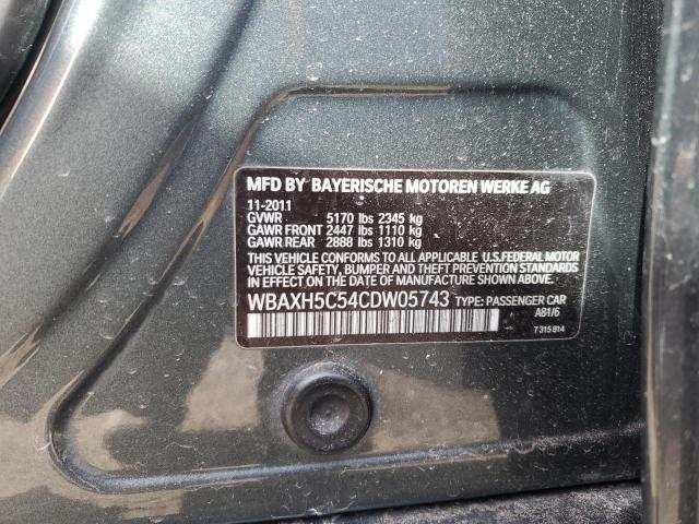 WBAXH5C54CDW05743 - 2012 BMW 528 XI GRAY photo 12