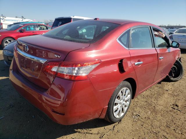 3N1AB7AP4FL679627 - 2015 NISSAN SENTRA S RED photo 3