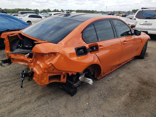 WBS43AY05PFN75004 - 2023 BMW M3 COMPETITION ORANGE photo 3