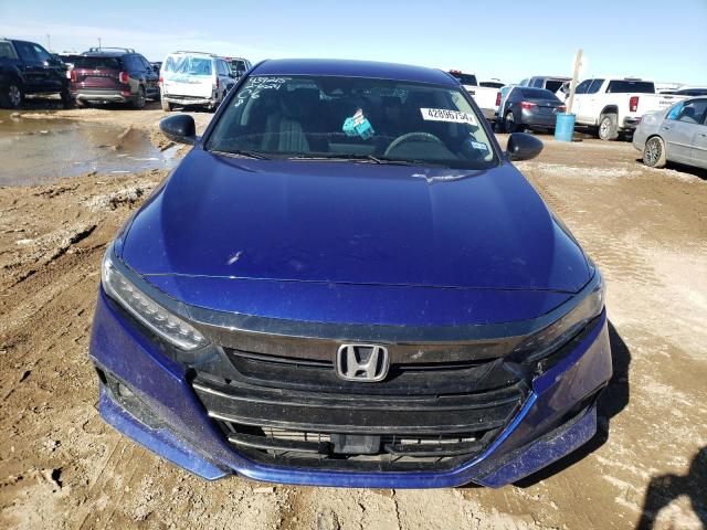 1HGCV1F48MA030783 - 2021 HONDA ACCORD SPORT SE BLUE photo 5