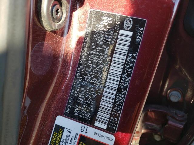 4T1BK1EB8EU087970 - 2014 TOYOTA AVALON BASE 勃艮第红 照片 12