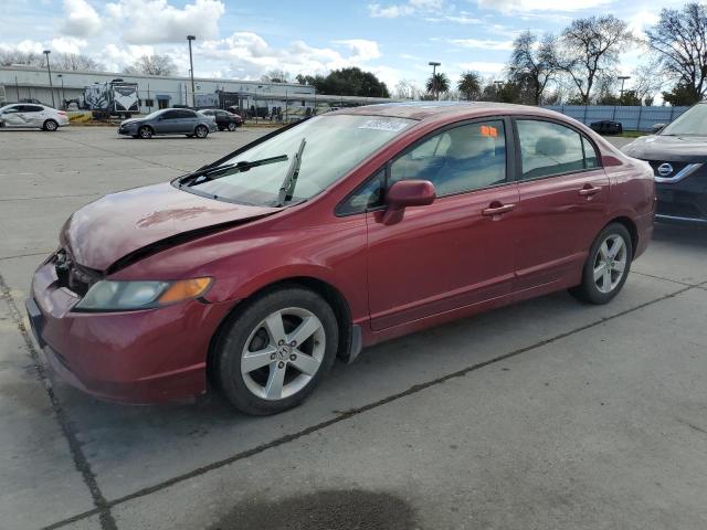 1HGFA16826L037456 - 2006 HONDA CIVIC EX RED photo 1