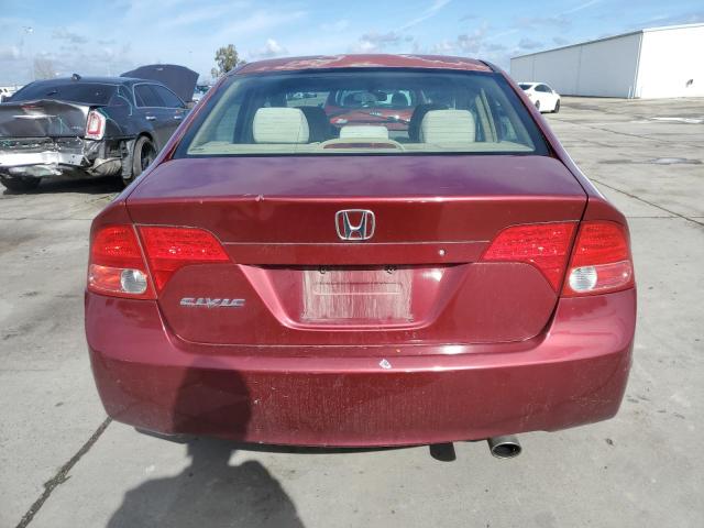 1HGFA16826L037456 - 2006 HONDA CIVIC EX RED photo 6