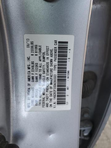 1HGCR2F30DA280553 - 2013 HONDA ACCORD LX SILVER photo 12