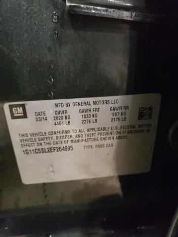 1G11C5SL2EF264995 - 2014 CHEVROLET MALIBU 1LT 石墨色 照片 13