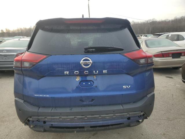 5N1AT3BA5MC720350 - 2021 NISSAN ROGUE SV BLUE photo 6