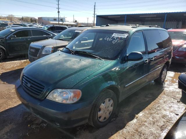 KNDUP131526233900 - 2002 KIA SEDONA EX GREEN photo 1