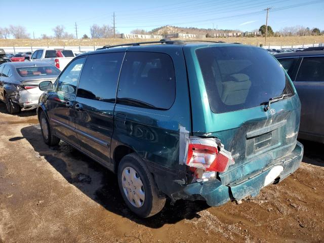 KNDUP131526233900 - 2002 KIA SEDONA EX GREEN photo 2