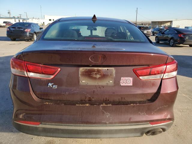 5XXGT4L3XGG101669 - 2016 KIA OPTIMA LX MAROON photo 6