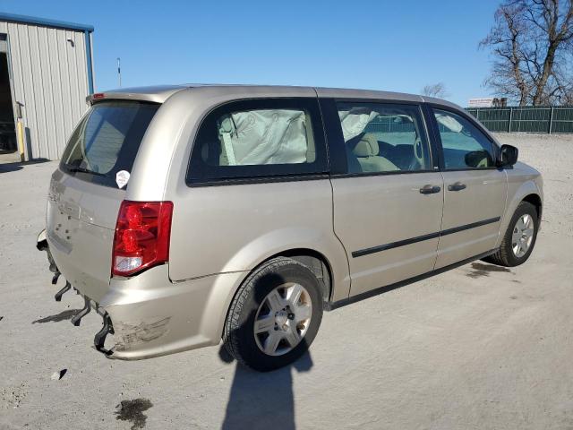 2C4RDGBG5DR693044 - 2013 DODGE CARAVAN SE GOLD photo 3