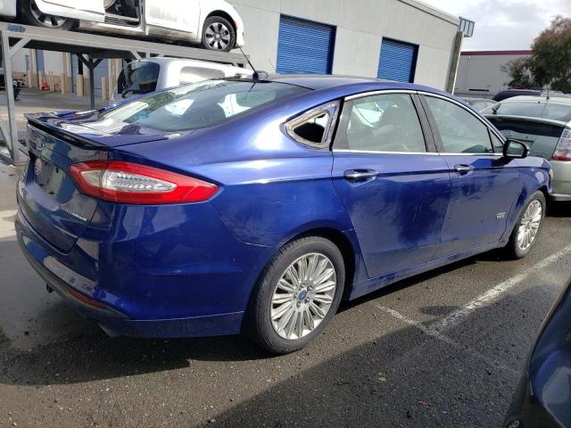 3FA6P0SU8ER142471 - 2014 FORD FUSION TITANIUM PHEV BLUE photo 3