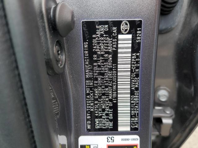 4T1B61HK9JU509111 - 2018 TOYOTA CAMRY XSE GRAY photo 13