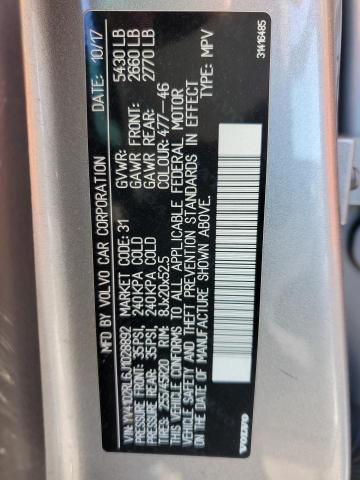 YV4102RL6J1028892 - 2018 VOLVO XC60 T5 INSCRIPTION SILVER photo 13