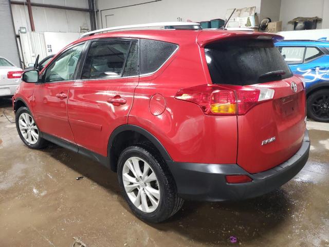 2T3DFREV2FW255519 - 2015 TOYOTA RAV4 LIMITED RED photo 2