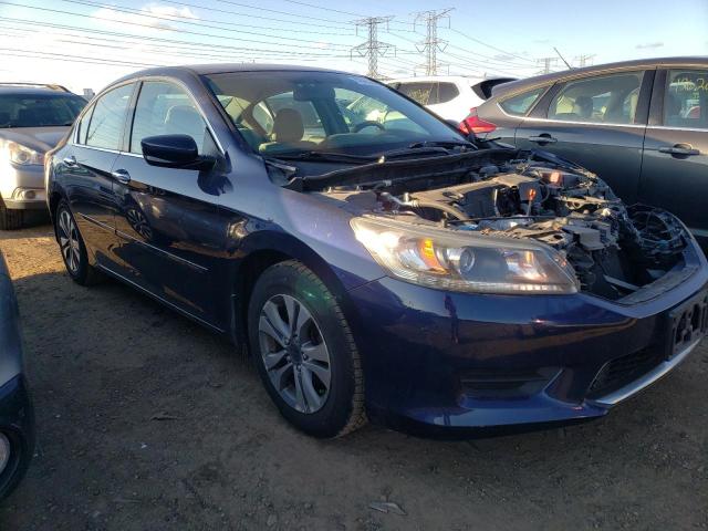 1HGCR2F33EA208800 - 2014 HONDA ACCORD LX BLUE photo 4