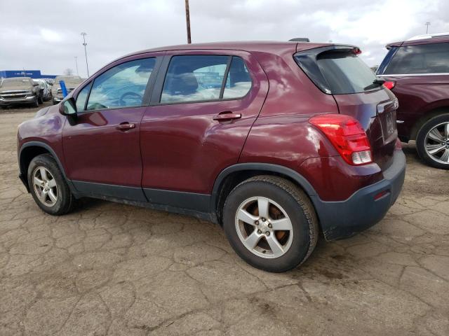 3GNCJNSB0GL257010 - 2016 CHEVROLET TRAX LS MAROON photo 2