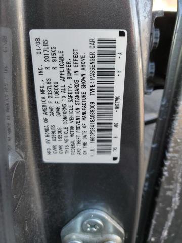 1HGCP26418A069009 - 2008 HONDA ACCORD LXP GRAY photo 13