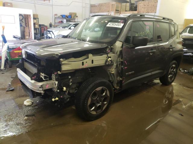 ZACCJBAB6HPG18757 - 2017 JEEP RENEGADE SPORT Մոխրագույն լուսանկար 1