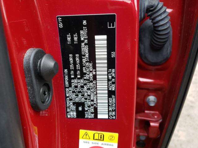 JTJBARBZ1K2213145 - 2019 LEXUS NX 300 BASE 红色 照片 13