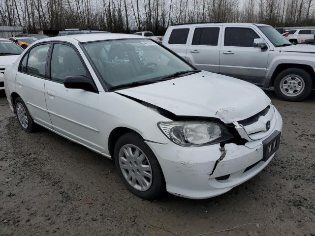 2HGES16684H550163 - 2004 HONDA CIVIC LX WHITE photo 4