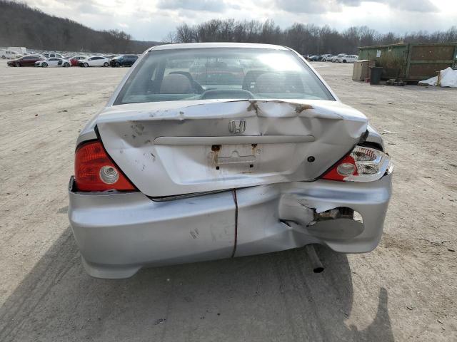 1HGEM225X4L077219 - 2004 HONDA CIVIC LX SILVER photo 6