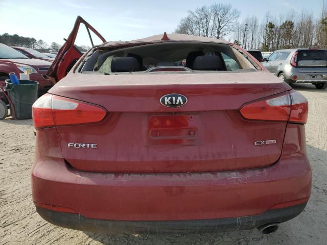 KNAFX4A84E5165669 - 2014 KIA FORTE EX RED photo 6