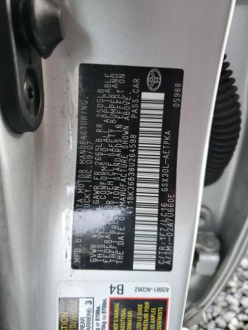 4T1BK36B38U264598 - 2008 TOYOTA AVALON XL SILVER photo 12