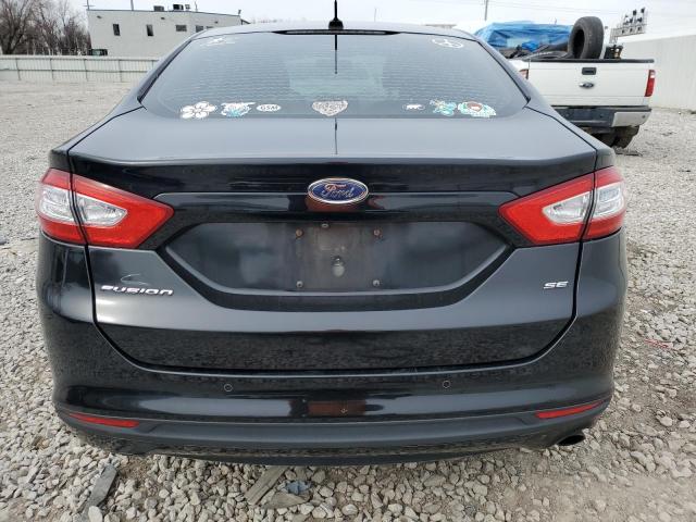 3FA6P0H79GR300143 - 2016 FORD FUSION SE BLACK photo 6