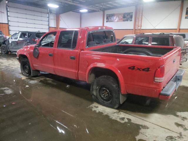 1D7HG38N63S258506 - 2003 DODGE DAKOTA QUAD SPORT RED photo 2