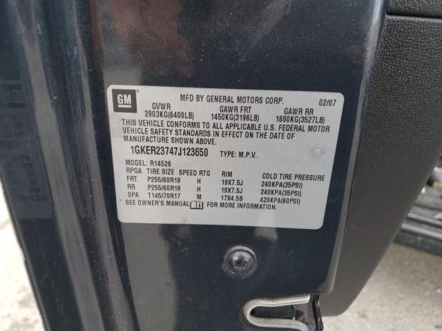 1GKER23747J123650 - 2007 GMC ACADIA SLT-1 ნაცრისფერი ფოტო 12