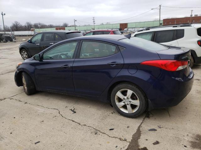 5NPDH4AE1DH248228 - 2013 HYUNDAI ELANTRA GLS BLUE photo 2