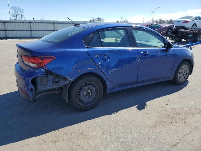 3KPA24AD6LE284303 - 2020 KIA RIO LX BLUE photo 3