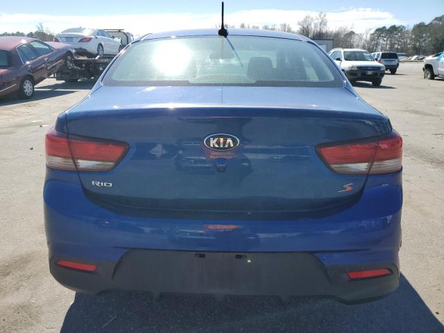 3KPA24AD6LE284303 - 2020 KIA RIO LX BLUE photo 6