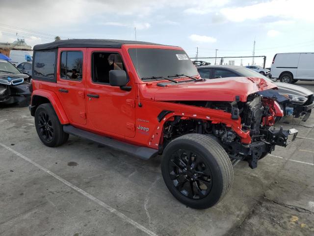 1C4JJXP60MW799995 - 2021 JEEP WRANGLER U SAHARA 4XE RED photo 4
