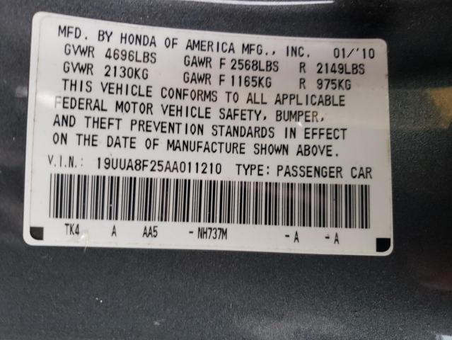 19UUA8F25AA011210 - 2010 ACURA TL GRAY photo 13