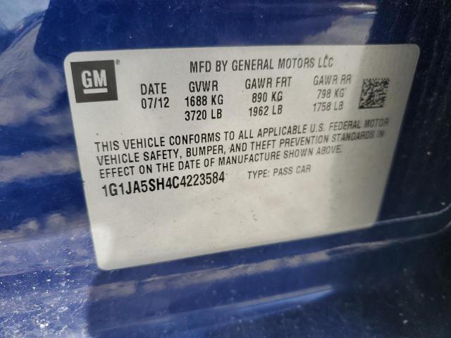 1G1JA5SH4C4223584 - 2012 CHEVROLET SONIC LS 蓝色 照片 12