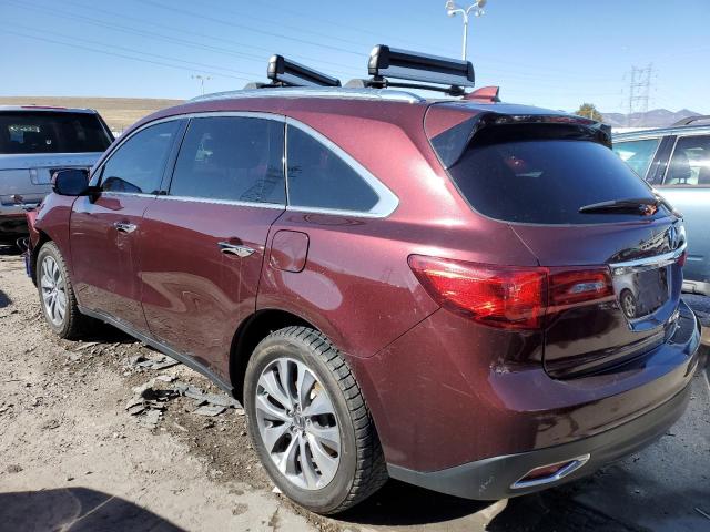 5FRYD4H4XGB034513 - 2016 ACURA MDX TECHNOLOGY MAROON photo 2