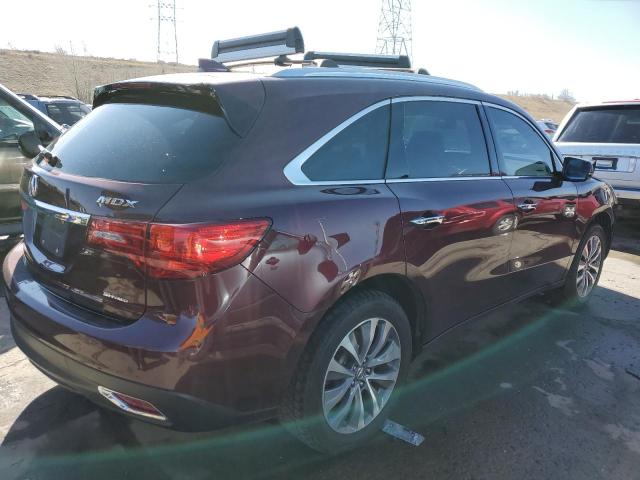 5FRYD4H4XGB034513 - 2016 ACURA MDX TECHNOLOGY MAROON photo 3