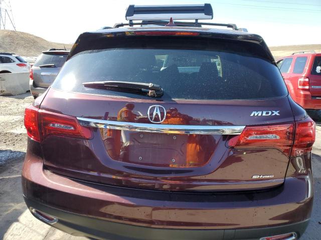 5FRYD4H4XGB034513 - 2016 ACURA MDX TECHNOLOGY MAROON photo 6