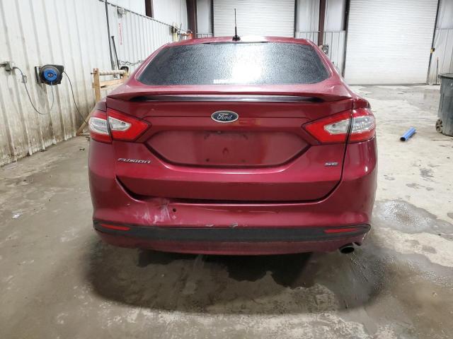 3FA6P0H73GR300073 - 2016 FORD FUSION SE BURGUNDY photo 6