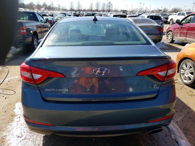 5NPE24AFXFH163812 - 2015 HYUNDAI SONATA SE BLUE photo 6