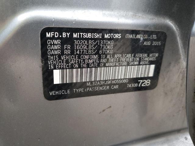 ML32A3HJ9FH055080 - 2015 MITSUBISHI MIRAGE DE CHARCOAL photo 12