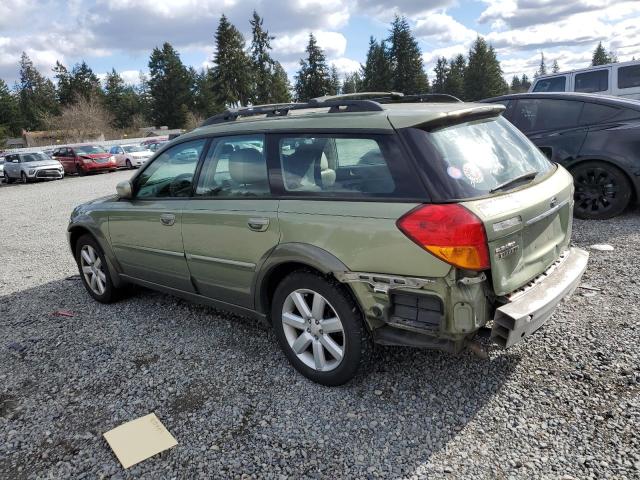 4S4BP62C767332723 - 2006 SUBARU LEGACY OUTBACK 2.5I LIMITED GREEN photo 2