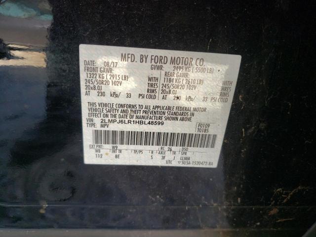 2LMPJ6LR1HBL48599 - 2017 LINCOLN MKX RESERVE BLACK photo 13