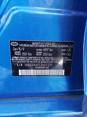 5NPE34AF5JH617339 - 2018 HYUNDAI SONATA SPORT BLUE photo 13