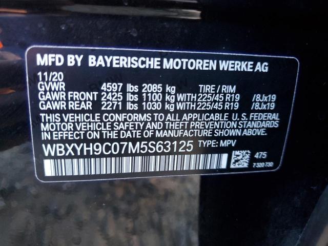 WBXYH9C07M5S63125 - 2021 BMW X2 SDRIVE28I BLACK photo 13